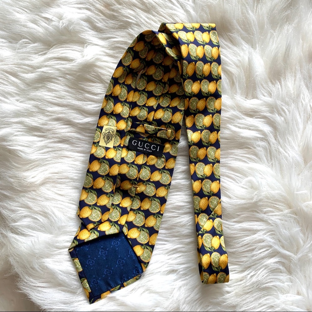 Gucci silk tie | Lemon print - Picture 2 of 6
